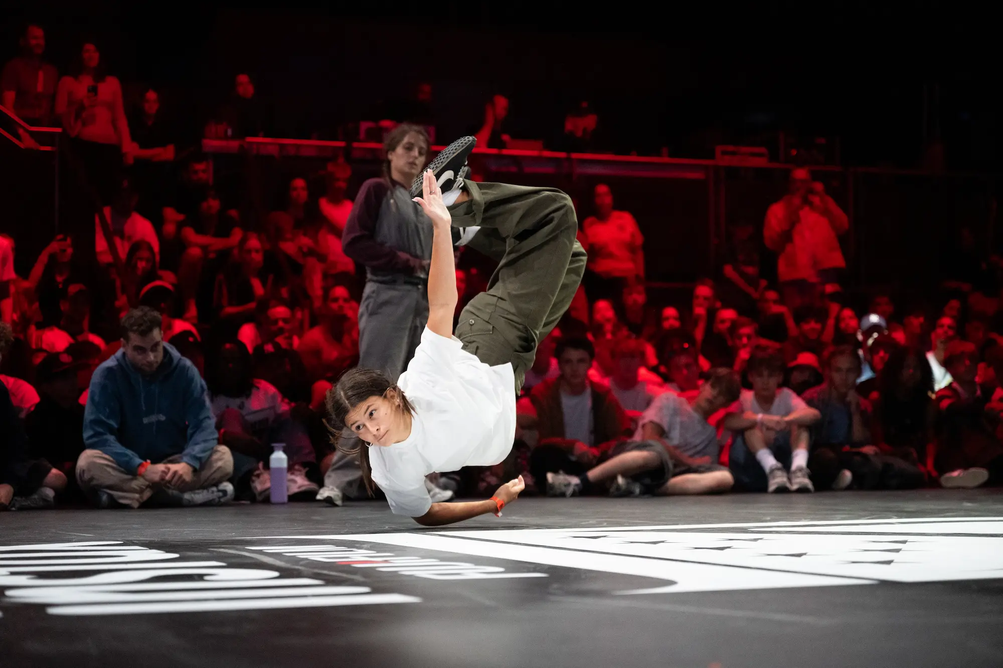 bgirl Mia doing is signature move at undisputed master final , ibe 2025