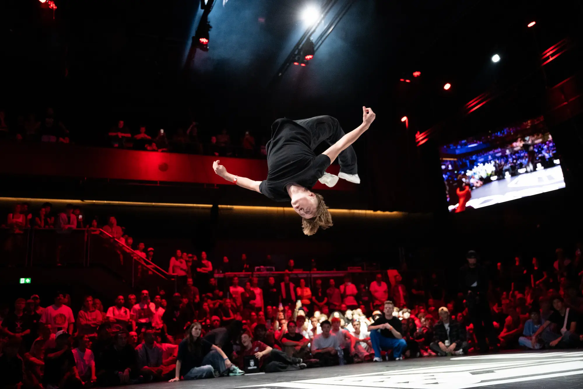 Bboy Grom From russia dooing crazy backflip during Undisputed master at IBE